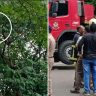 पोलिसांनी दंड आकारल्याने झाडावर चढून तरूणाचे आंदोलन