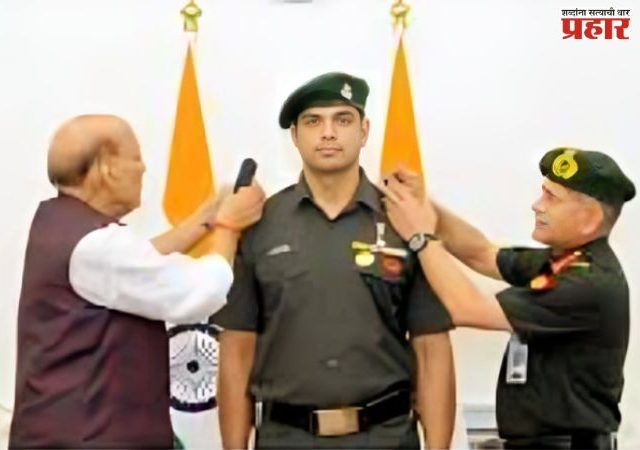 ऑलिंपिक विजेता नीरज चोप्राला भारतीय सैन्यात लेफ्टनंट कर्नलची मानद पदवी