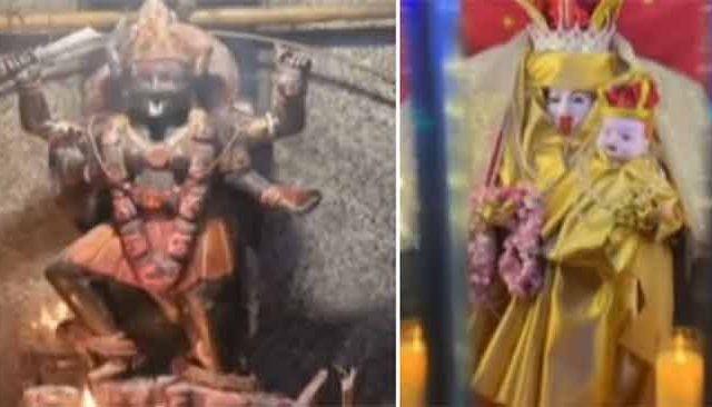 चेंबूरमध्ये देवीच्या मूर्तीला ‘मदर मेरी’चे वस्त्र; धार्मिक भावनांना धक्का, पुजारी दोन दिवस पोलिस कोठडीत