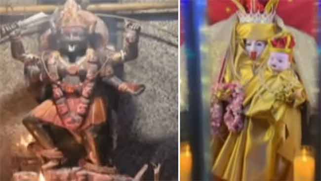 चेंबूरमध्ये देवीच्या मूर्तीला ‘मदर मेरी’चे वस्त्र; धार्मिक भावनांना धक्का, पुजारी दोन दिवस पोलिस कोठडीत