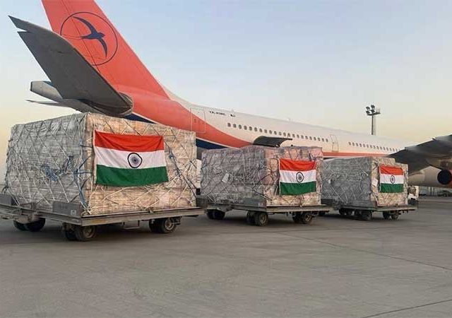 भारतातून अफगाणिस्तानला ७३ टन मदत रवाना