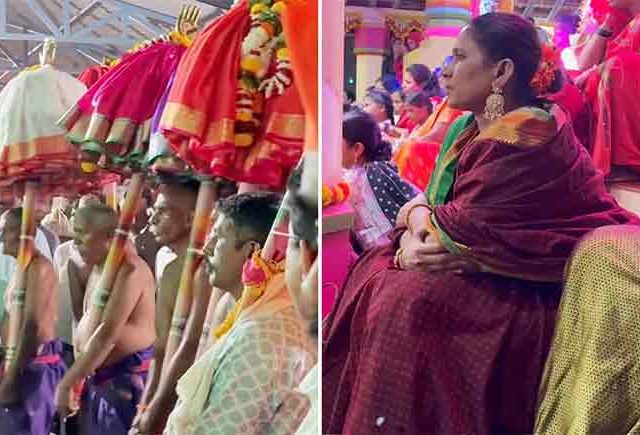 देवीच्या जत्रेत छाया कदमची कोकणात हजेरी