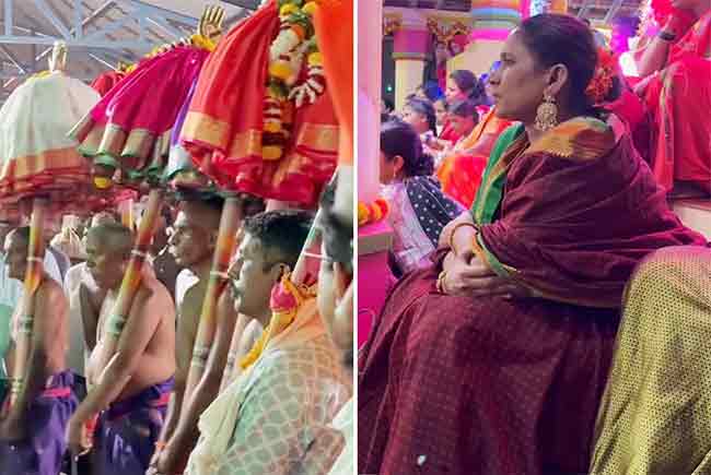 देवीच्या जत्रेत छाया कदमची कोकणात हजेरी