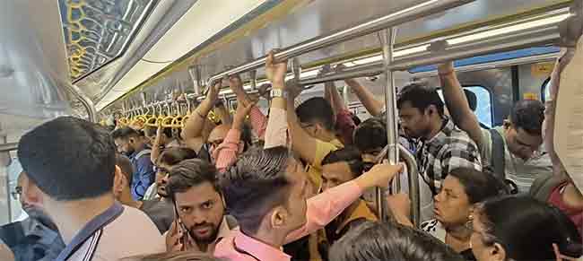 मेट्रो १’ तात्पुरती विस्कळीत; प्रवाशांची तारांबळ