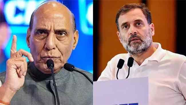 किमान लष्कराला तरी राजकारणात ओढू नका; राजनाथ सिंह यांची राहुल गांधी यांच्यावर टीका