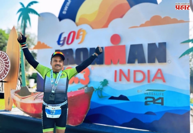 ६५ व्या वर्षी ‘आयर्नमॅन’चा बहुमान! गोवा येथे झालेल्या ७०.३ आयर्नमॅन स्पर्धेत आष्टा येथील डॉ. अरुण सरडे यांची विक्रमी कामगिरी
