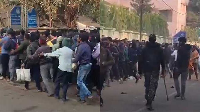 टी-२० सामन्याची तिकीट विक्री सुरू असताना चाहत्यांवर लाठीचार्ज