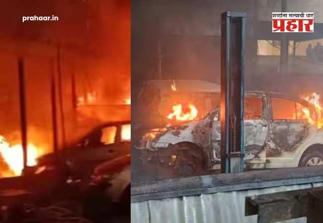 Kolhapur Fire : आजऱ्यात पहाटे अग्नितांडव! ७ गाड्यांसह अनेक दुकाने जळून खाक; व्यापाऱ्यांचे कोट्यवधींचे नुकसान