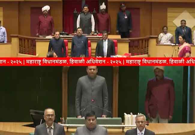महाराष्ट्राचे हिवाळी अधिवेशन सुरू, वंदे मातरमच्या १५० व्या वर्धापन दिनानिमित्त विशेष गायन