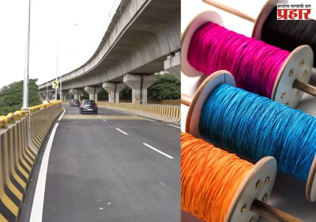 नवली उड्डाणपुलावर पतंगाच्या मांज्यामुळे अपघात