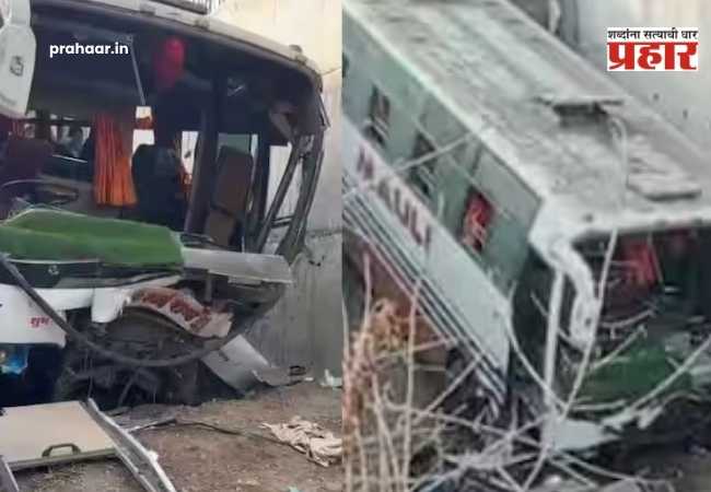 Satara Accident : काळाचा घाला! कराडजवळ नाशिकच्या विद्यार्थ्यांची सहल बस २० फूट दरीत कोसळली; ५ जणांची प्रकृती गंभीर, २० जखमी!