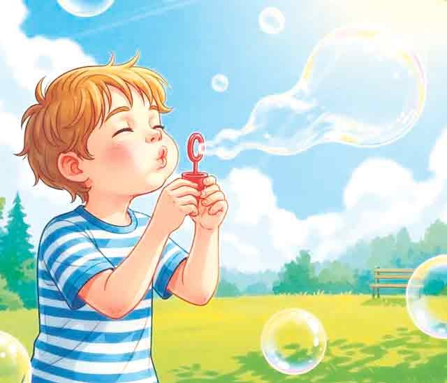 साबणाचा फुगा हवेत कसा उडतो?