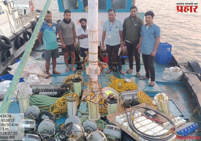 अनधिकृत ‘एलईडी’ मासेमारी करणाऱ्यांना मत्स्यव्यवसाय विभागाचा दणका