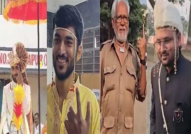 कोणी परदेशातून, कोणी घोड्यावरुन, कोणी गब्बरसिंहच्या वेशात आलं पण मतदान करुन गेलं, नवरदेवानं लग्नाआधी मतदान केलं