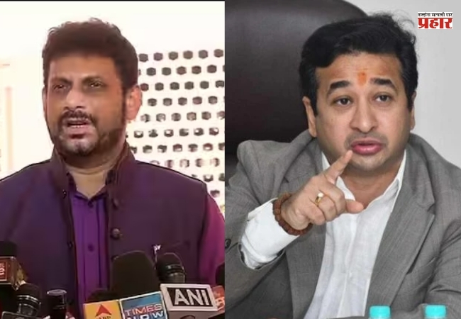 मुंबईत फक्त ‘आय लव महादेव’! नितेश राणेंनी घेतला वारिस पठाणांचा समाचार