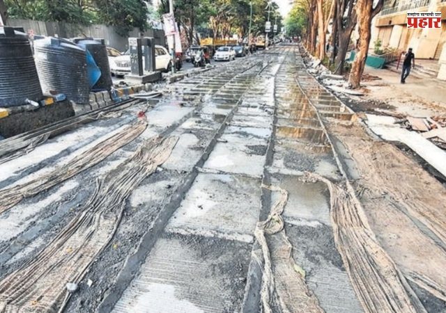 पूर्व आणि पश्चिम द्रूतगती महामार्ग प्रवेश नियंत्रण प्रकल्पाचा पैसा वळवला रस्ते सिमेंट काँक्रिट कामांसाठी