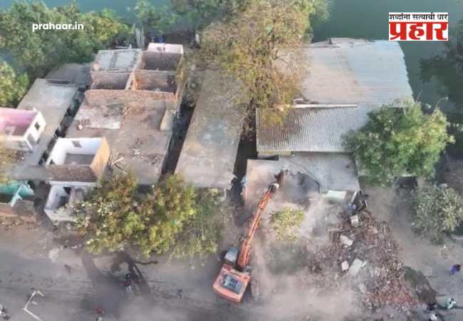 Video : अहमदाबादमध्ये मनपाचा ‘बुलडोझर’! वटवा येथील ४६० अवैध बांधकामे जमीनदोस्त; ५८ हजार चौ.मी. जमीन मुक्त
