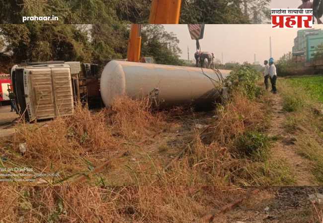 Mumbai : चेंबूरमध्ये एलपीजी गॅस टँकर थेट रेल्वे रुळावर उलटला अन्…परिसरात खळबळ