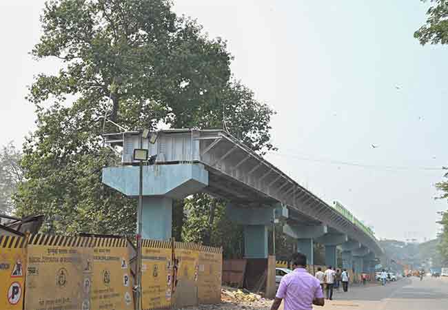 महालक्ष्‍मी येथील उड्डाणपुलाचे काम ५५ टक्के पूर्ण