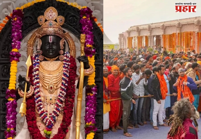 अयोध्येत रामभक्तांची गर्दी