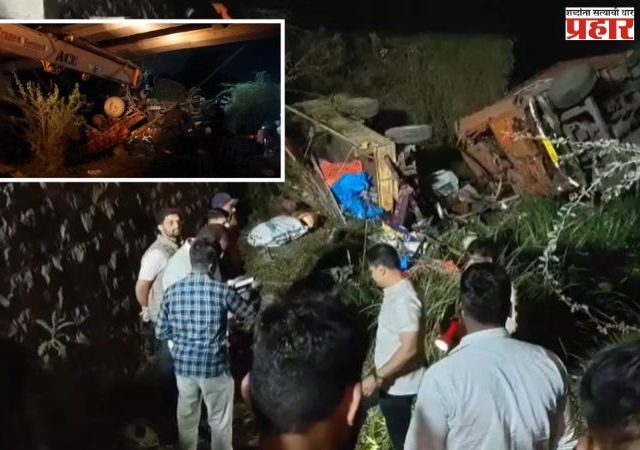 काळाने घातला घाला ; पंढरपुरातील अहिल्या पुलावर ट्रॅक्टर आणि कंटेनरचा भीषण अपघात