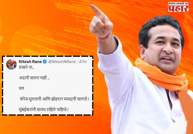 ‘अदानी नको, पण ममदानी–मुलतानी चालतात?’ ठाकरे बंधूंवर नितेश राणेंचा घणाघात