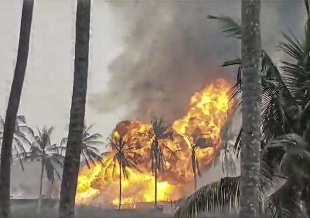 आंध्र प्रदेशमध्ये गॅस पाइपलाइनमध्ये गळतीमुळे आग