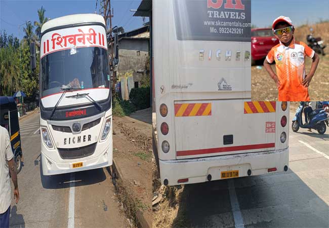 माणगावमध्ये बस आणि स्कूटीचा अपघात, आठ वर्षांच्या मुलाचा मृत्यू