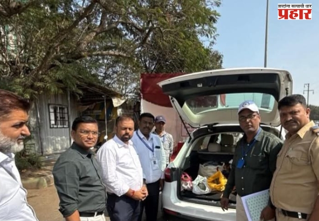 एपीएमसी मार्केटजवळील चेक पोस्टवर आचारसंहिता पथकाने पकडली 16 लाख 16 हजार रोकड