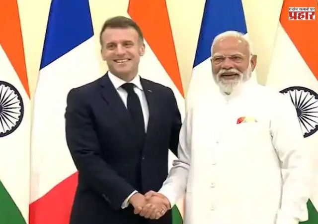 Emmanuel Macron India Visit: पंतप्रधान मोदी आणि अध्यक्ष मॅक्रॉन यांच्यात द्विपक्षीय चर्चेला सुरुवात