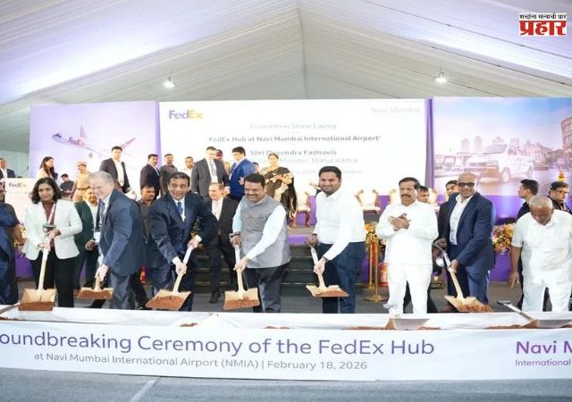 Navi Mumbai International Airport : मुख्यमंत्र्यांच्या उपस्थितीत संपूर्ण स्वयंचलित एअर कार्गो हबची पायाभरणी