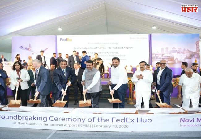 Navi Mumbai International Airport : मुख्यमंत्र्यांच्या उपस्थितीत संपूर्ण स्वयंचलित एअर कार्गो हबची पायाभरणी