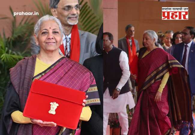 Nirmala Sitharaman : ऐतिहासिक बजेटला कांजीवरमचा थाट! अर्थसंकल्पाआधीच निर्मला सीतारमण यांच्या साडीची पडली भुरळ…