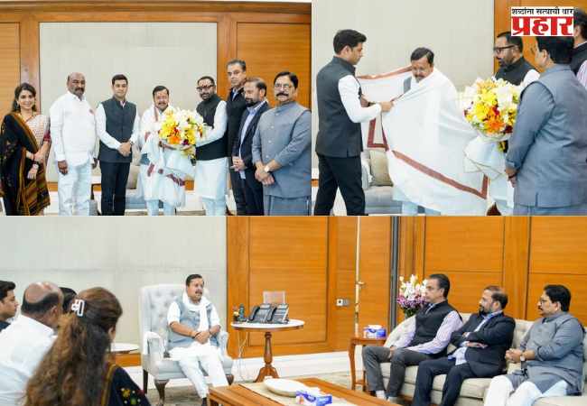 शिवसेनेच्या खासदारांनी घेतली भाजपा राष्ट्रीय अध्यक्ष नितिन नवीन यांची भेट