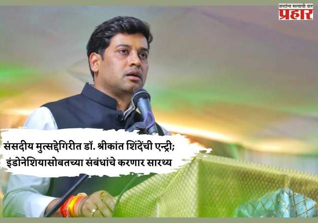 संसदीय मुत्सद्देगिरीत डॉ. श्रीकांत शिंदेंची एन्ट्री; इंडोनेशियासोबतच्या संबंधांचे करणार सारथ्य