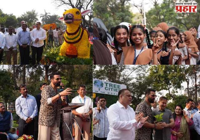 अंधरेतील पहिल्या पुष्पोत्सवाचे प्रसिद्ध अभिनेते पद्मश्री अक्षय कुमारच्या हस्ते उद्घाटन