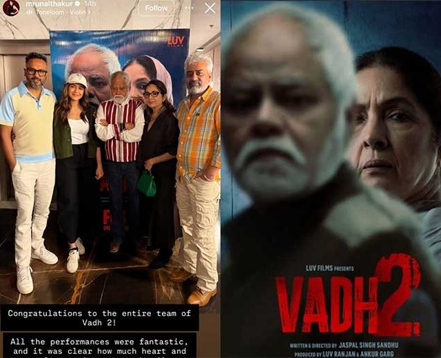 मृणाल ठाकूरने ‘वध 2’चे केले कौतुक; नीना गुप्ता आणि संजय मिश्रा यांच्या अभिनयाचे भरभरून कौतुक