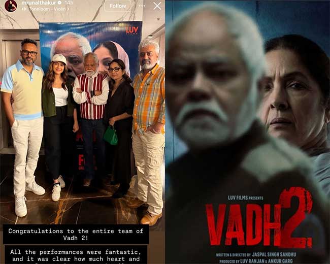 मृणाल ठाकूरने ‘वध 2’चे केले कौतुक; नीना गुप्ता आणि संजय मिश्रा यांच्या अभिनयाचे भरभरून कौतुक