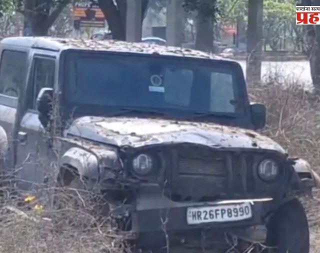 भरधाव वेगाने येत थारने तीन जणांना उडवले; धक्कादायक घटना सीसीटीव्हीत कैद