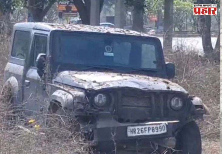 भरधाव वेगाने येत थारने तीन जणांना उडवले; धक्कादायक घटना सीसीटीव्हीत कैद