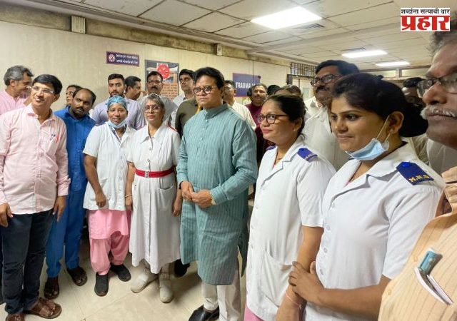 उपमहापौरांची कुपर रुग्णालयाला भेट; स्वच्छता आणि तंबाखूजन्य पदार्थांचे सेवन करणाऱ्यांवर दिले कारवाईचे आदेश