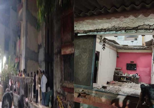 नवी मुंबईत घरगुती ट्युशन क्लासचा स्लॅब कोसळला, एका मुलाचा मृत्यू आणि १० मुले जखमी