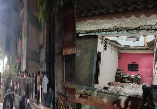 नवी मुंबईत घरगुती ट्युशन क्लासचा स्लॅब कोसळला, एका मुलाचा मृत्यू आणि १० मुले जखमी