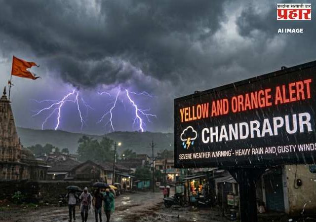 चंद्रपूर जिल्ह्यासाठी १ व ३ एप्रिल रोजी येलो तर २ एप्रिल रोजी ऑरेंज अलर्ट जारी