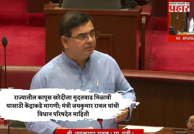 राज्यातील कापूस खरेदीला मुदतवाढ मिळावी यासाठी केंद्राकडे मागणी; मंत्री जयकुमार रावल यांची विधान परिषदेत माहिती