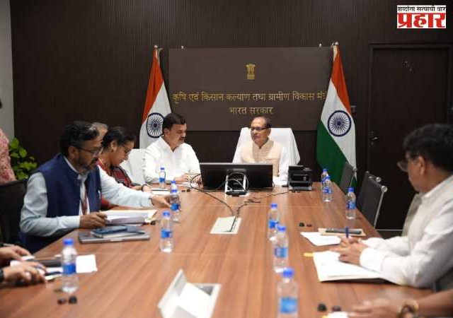 कृषी मंत्री दत्तात्रय भरणे यांनी घेतली केंद्रिय कृषी मंत्री शिवराजसिंह चौहान यांची भेट