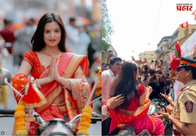 गिरगावच्या शोभायात्रेत स्वॅग दाखवणं व्हायरल गर्लला पडलं महागात; पोलिसांसह नागरिकही संतापले