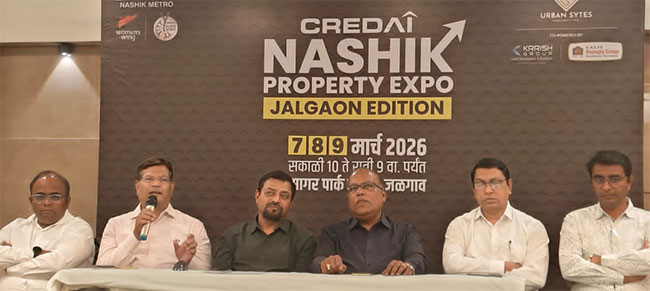 क्रेडाई नाशिक मेट्रोतर्फे जळगावमध्ये ७,८,९ मार्च रोजी प्रॉपर्टी एक्स्पो