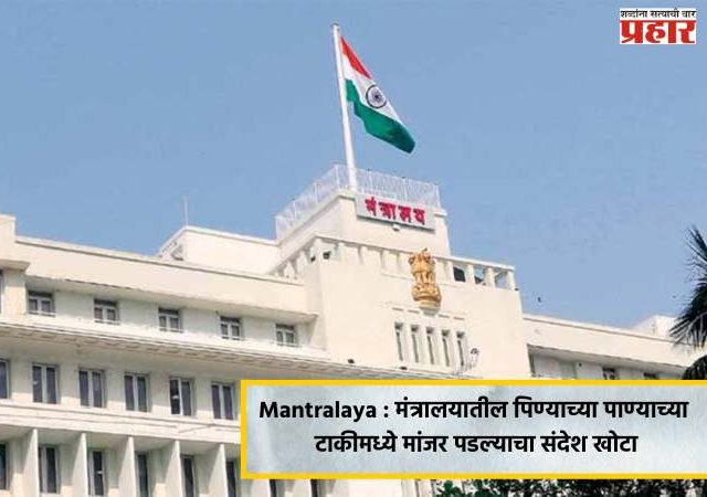 Mantralaya : मंत्रालयातील पिण्याच्या पाण्याच्या टाकीमध्ये मांजर पडल्याचा संदेश खोटा