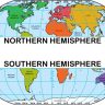 उत्तर व दक्षिण गोलार्ध